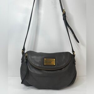 Marc by Marc Jacobs Gray Large Q Natasha Leather Crossbody Bag